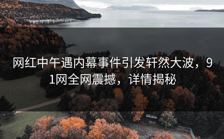 网红中午遇内幕事件引发轩然大波，91网全网震撼，详情揭秘
